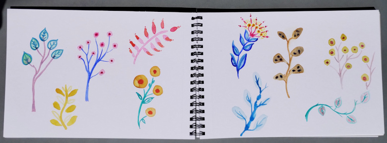 fiori colorati  pagine A e B finiti
